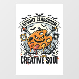 Halloween Art Teacher Spooky Classroom Window Cling