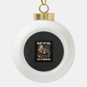 Halloween Artist Witch Magic Ceramic Ball Christmas Ornament