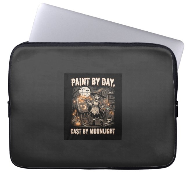Halloween Artist Witch Magic Laptop Sleeve (Front)