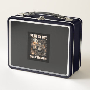 Halloween Artist Witch Magic Metal Lunch Box