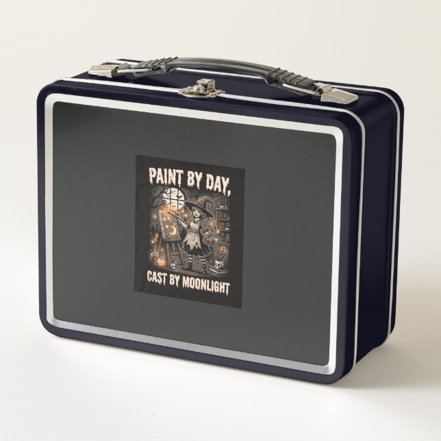 Halloween Artist Witch Magic Metal Lunch Box (Front)
