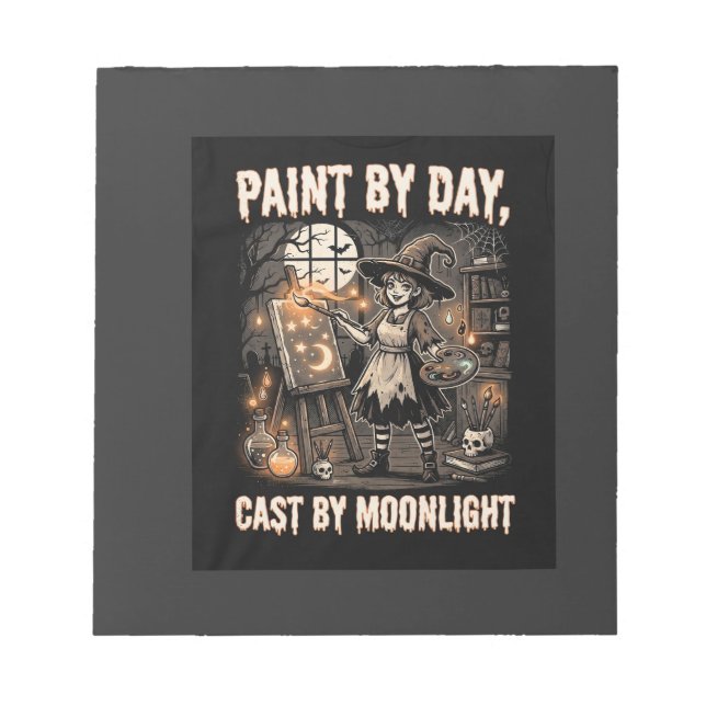 Halloween Artist Witch Magic Notepad (Front)