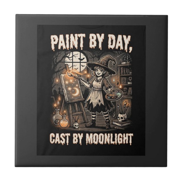Halloween Artist Witch Magic Tile (Front)