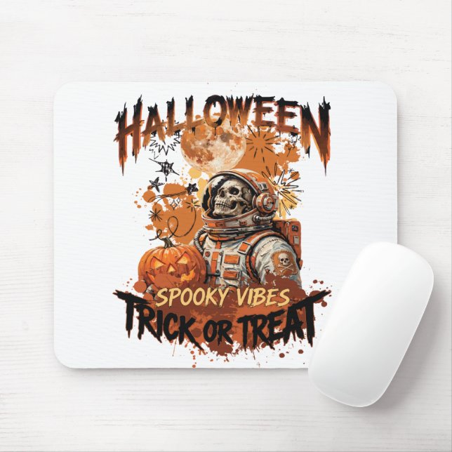 Halloween Astronaut Mouse Pad (With Mouse)