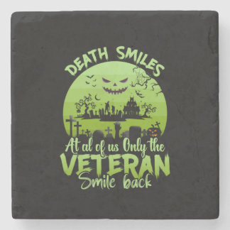 Halloween At Al Of Us Only The Veteran Smile Back Stone Coaster