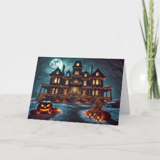 Halloween at Christmas Greeting Card