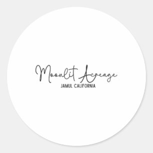 Halloween At Moonlit Acreage Classic Round Sticker