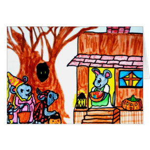 HALLOWEEN AT MS. MOUSE HOUSE card