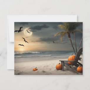 Halloween at the Beach - Blank Notecard
