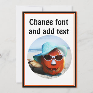 Halloween At The Beach Card