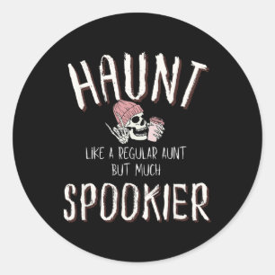 Halloween Aunt Shirt Classic Round Sticker