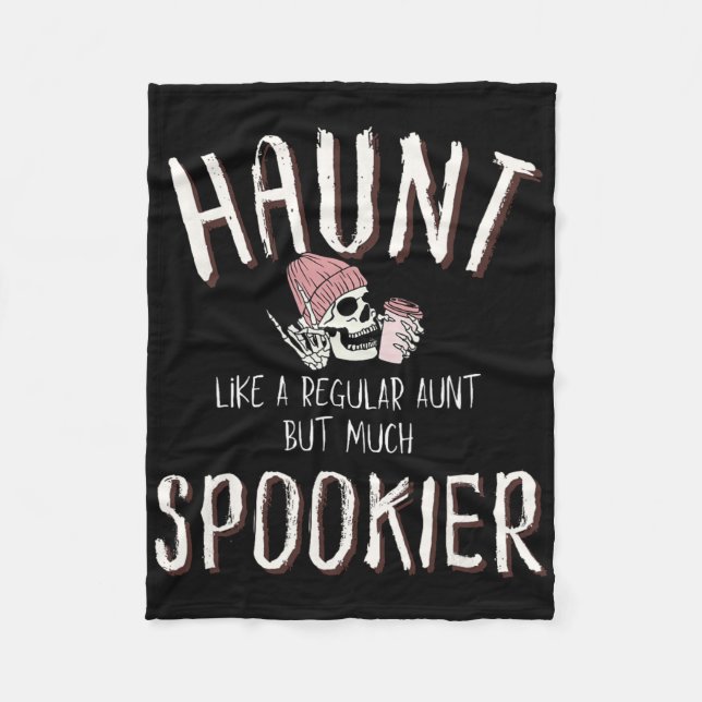 Halloween Aunt Shirt  Fleece Blanket (Front)