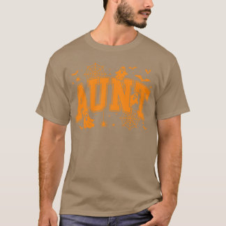 Halloween Aunt Spooky Gift With Ghosts Pumpkins Ba T-Shirt
