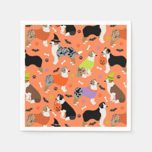 Halloween Australian Shepherd Napkins