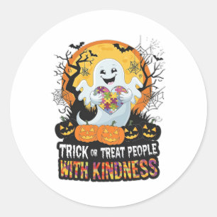 Halloween Autism Trick Or Treat People With Kindne Classic Round Sticker