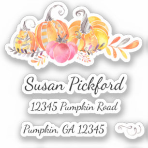 Halloween Autumn Fall Pumpkins Watercolor Paint
