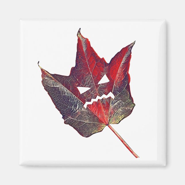 Halloween Autumn Foliage Leaf Fall Thanksgiving Magnet (Front)
