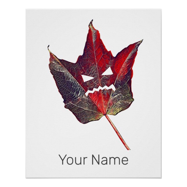 Halloween Autumn Foliage Leaf Fall Thanksgiving Poster (Front)