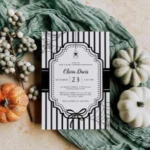 Halloween Autumn Gothic Spooky Baby Shower Invitation