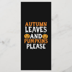 Halloween Autumn Leaves And Pumpkins Birthday Menu