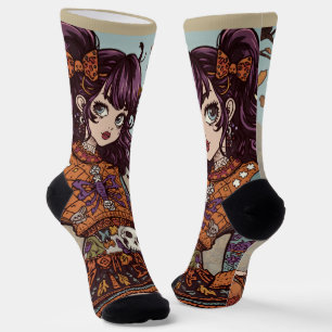 Halloween,Autumn Spooky Style, Spooky Cute, Socks