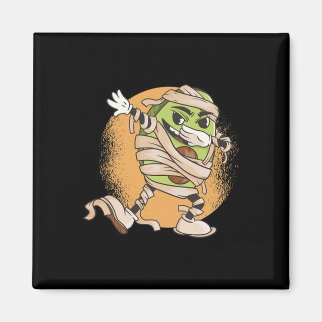 Halloween Avocado Mummy  Magnet (Front)