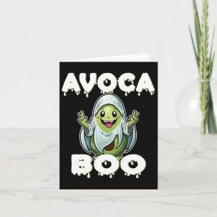 Halloween Avocado Pun Ghost Costume Funny Veggie A Card