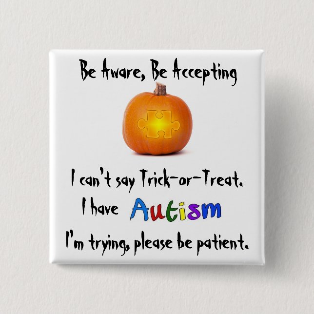 Halloween Awareness Pin (Front)
