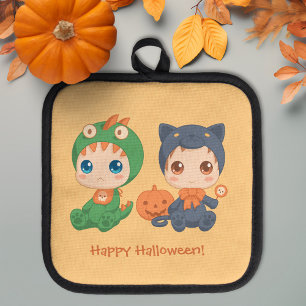 Halloween Babies Black Cat Dragon Costume Pot Holder