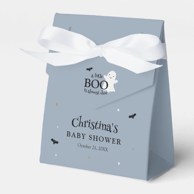 Halloween Baby Boy Shower Favour Box (Front Side)