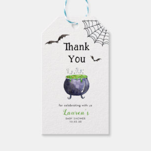Halloween Baby is brewing Baby Shower Thank you Gift Tags
