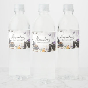 Halloween Baby is Brewing Baby Shower Water Bottle Label