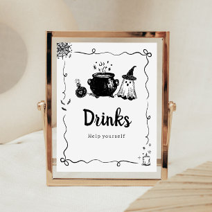 Halloween Baby is Brewing Drinks Sign