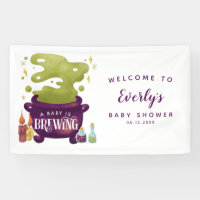Halloween Baby Is Brewing Shower Welcome