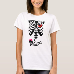 Halloween Baby Reveal Pregnant Mum Skeleton T-Shirt