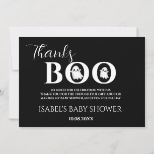 Halloween Baby Shower A Little Boo Thank You Card