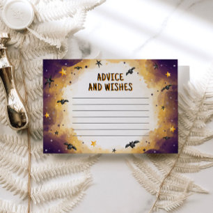 Halloween Baby Shower Advice Enclosure Card