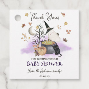 Halloween Baby Shower Baby is Brewing Favour Tags