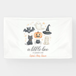 Halloween Baby Shower Backdrop A Little Boo Is A Banner