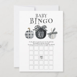 Halloween Baby Shower Bingo Game Card