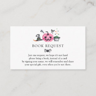 Halloween Baby Shower Book for Baby Enclosure Card