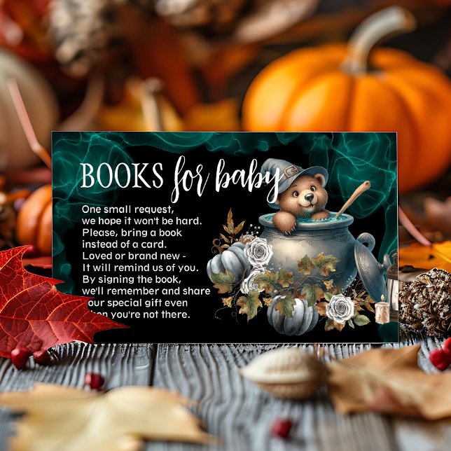 Halloween Baby Shower Book Request Card (Creator Uploaded)
