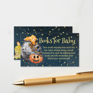 Halloween baby shower book request enclosure card