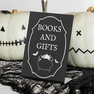 Halloween Baby Shower Books and Gifts Pedestal Sign