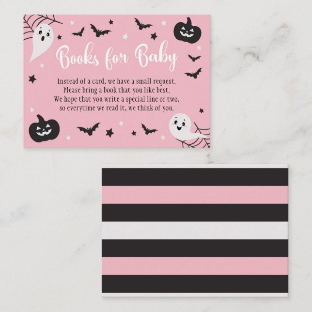 Halloween Baby Shower Books for Baby Card (Front/Back)