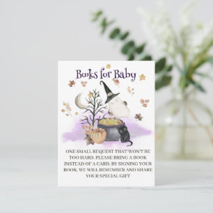 Halloween Baby Shower Books for Baby card. Enclosure Card