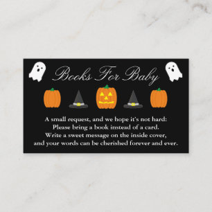 Halloween Baby Shower Books For Baby Enclosure Card