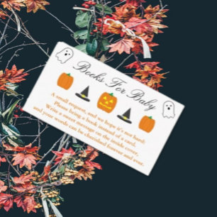 Halloween Baby Shower Books For Baby Enclosure Card