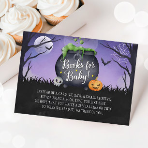 Halloween Baby Shower Books for Baby Insert Card