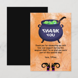 Halloween Baby Shower Books for Baby Thank You Enclosure Card